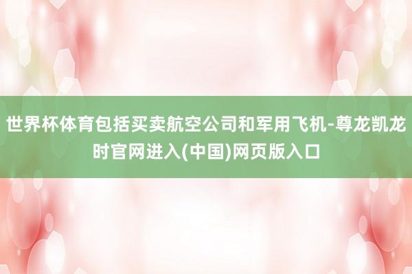 世界杯体育包括买卖航空公司和军用飞机-尊龙凯龙时官网进入(中国)网页版入口